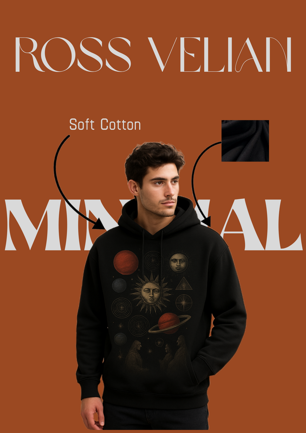 Cosmic Aura Oversized Hoodie – Limited Edition In Black Colour